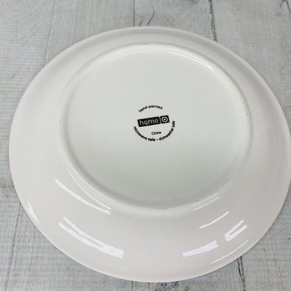 Home Target WINTER FROST Hand Painted Snowman Stoneware Blue Salad Plates Set 4 - Picture 3 of 16